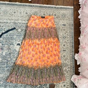 Beautiful Multi Colored Maxi Skirt y2k 90s hippie